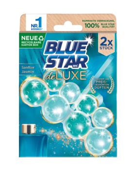 Blue Star deLUXE Sanfter Jasmin Duopack, Premium WC­ Einhaenger, 104g